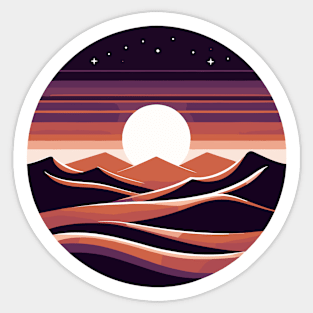 Desert Dusk Serenity Sticker